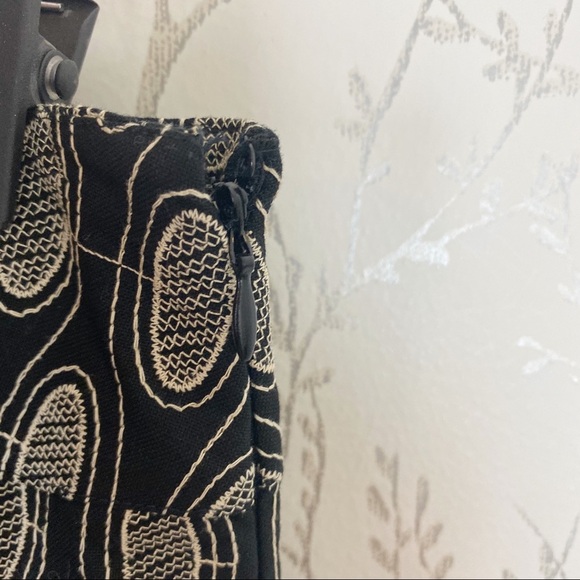 LOFT COTTON Embroidered Design Black Skirt 0 NWT - Picture 5 of 10